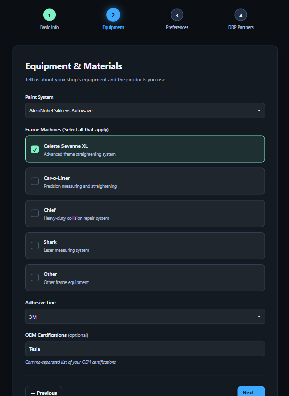 Shop profile customization